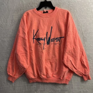 Lloyd Williams Herren Sweatshirt Solid Coral Pink Destination L Baumwolle Vintage 90er - Bild 1 von 8