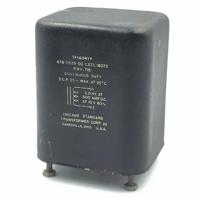 TRANSFORMADOR REACTOR SERVICIO CONTINUO TF1A04YY PWV715 CHICAGO ESTÁNDAR 678-0535-00 Foto 1 de 2