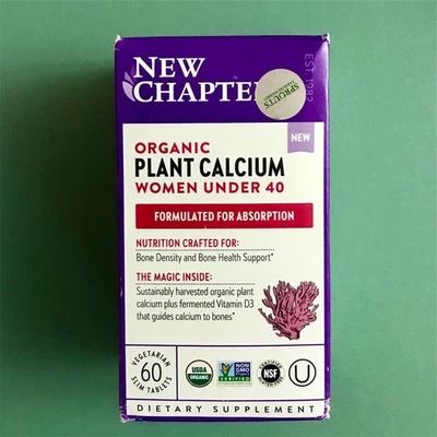 Comprimidos de calcio de plantas orgánicas New Chapter para mujeres menores de 40 - 60 unidades. 2/26 Foto 1 de 3