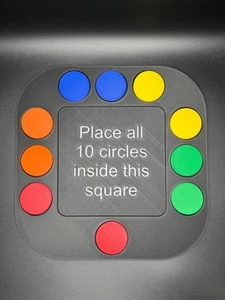 Large Penny Puzzle-Inspired Circle Challenge - 230x230mm Fun Brain Teaser for - Imagen 1 de 8