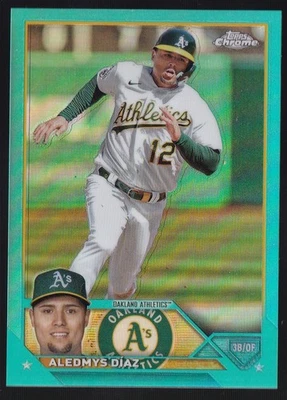 Serie de actualización cromada Topps 2023 - Aqua Refractor #USC185 Aledmys Diaz/199 Foto 1 de 2