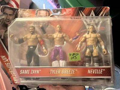 WWE NXT Superstars Sami Zayn Tyler Breeze Neville Mattel Battle Paquete de 3 Foto 1 de 4