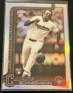 2025 Topps Chrome Daniel Schneemann #43 Sepia Refractor Parallel Rookie RC - Picture 1 of 4
