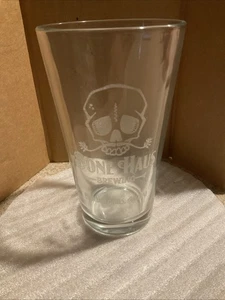 Bone Haus Brewing Fountain Hills AZ Etched Skull Logo Pint Glass NEW - Picture 1 of 1