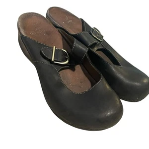 Dansko Clogs Womens 10.5-11 EU 41 Black Leather Mary Jane Mules Slip On - Picture 1 of 6