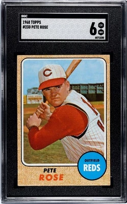 1968 Topps Pete Rose Cincinnati Reds #230 SGC 6 ¡Excelente estado! Foto 1 de 2