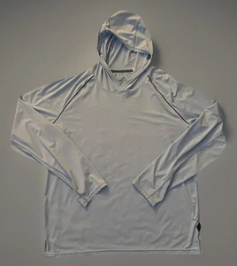 prAna Langarm Pullover Hoodie leicht feuchtigkeitsableitend LSF blau Logo Herren XL JBHS - Bild 1 von 10