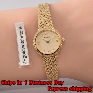 Reloj de vestir clásico de lujo "COMO NUEVO" vintage RADO 133.3587.2 esfera dorada suiza para damas - Imagen 1 de 16