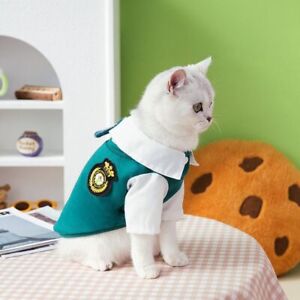 Preppy Style Dog Couples Dress Soft Cat Dog JK Dress  For Puppy Cat Kitten