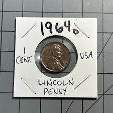 1964 D Lincoln Penny USA 1 CENT ~ Denver Mint CIRC F-VF (A102)