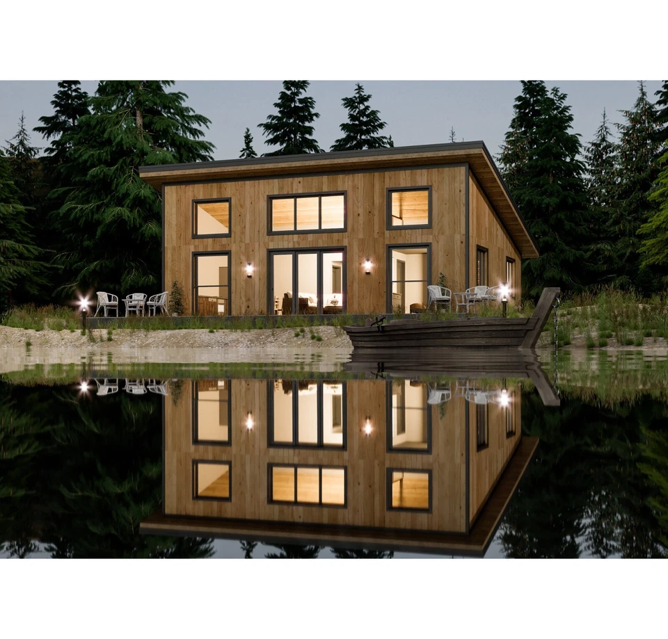 Charming Backyard Cabin 3 Bed, 1 Bath, Architectural Build Plans PDF Download - Image 1 of 4