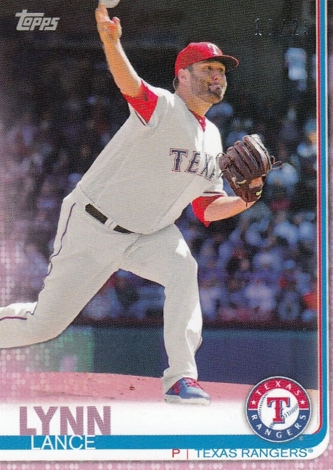 LANCE LYNN /25 TOPPS UPDATE MINI PINK ON DEMAND TEXAS RANGERS #258 2019 19 - Image 1 of 1
