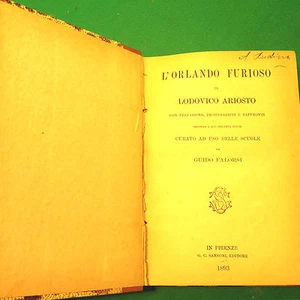 1893 ARIOSTO - L'ORLANDO FURIOSO- PREFAZ. RAFFRONTI DI GUIDO FALORSI - Imagen 1 de 1