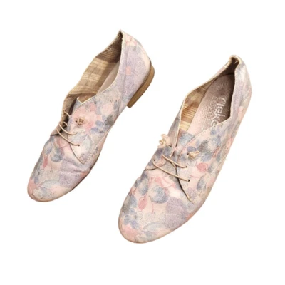 Rieker Floral Elasticated Lace Up Shoes size 41 EU/9.5 US - Image 1 of 4