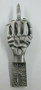 skeleton middle finger flip off license plate topper - Picture 1 of 7