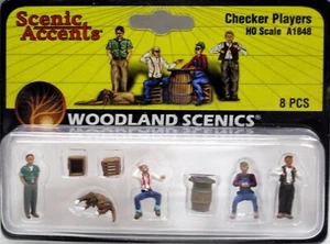 Woodland Scenics HO/HOn3 Set of Checker Players (1848) - Picture 1 of 1