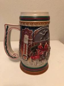 Budweiser Holiday Stein 1997 - Casa para las vacaciones (usado, muy buen estado) - Imagen 1 de 6