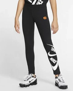 NIKE LEGGINGS GIRL - BLACK/WHITE - CJ7423-010 - Picture 1 of 1