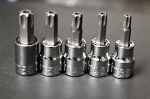 Craftsman 5 piezas. Juego de enchufes de estrella de broca Torx de seguridad de 3/8 pulgadas. Drive - Imagen 1 de 2