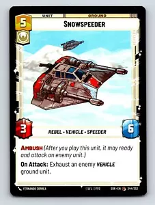 Command Ground Snowspeeder Rebel Vehicle Speeder Unit Ambush 5C 6H 3P - Picture 1 of 10