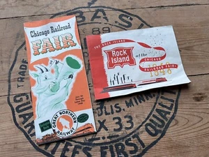2 1948 Chicago Railroad Fair Brochures Great Northern Railway Rock Island Line - Picture 1 of 5