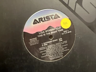 Lisa Stansfield This Is The Right Time 12" 1990 Arista Records  AD-2049 - Image 1 of 2