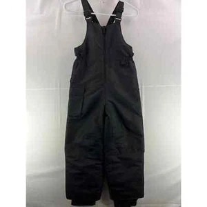 Cherokee Youth Pants S Black Ski Bib Overall 1/2 Zip Insulated Pocket Snowboard - Picture 1 of 6