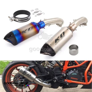 Slip Exhaust Mid Pipe Muffler Tips Modified For Duke 125 250 390 RC390 2021-2023 - Imagen 1 de 13