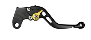 1 x black short motorcycle brake lever gold for Triumph speed four 2003 - 2004 - Picture 1 of 7