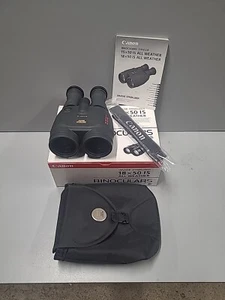 Binocolo Canon 18x50 stabilizzazione immagine per tutte le stagioni con custodia e collare - Foto 1 di 18