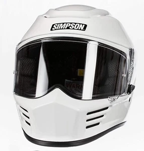 Simpson Racing Products Speed Bandit Motorcycle Helmet White - XL - Picture 1 of 6