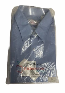 New Tom Sawyer Boys Size 18 Husky Blue Short Sleeve School Uniform Shirt Top - Picture 1 of 5