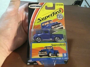 Matchbox Superfast #26 2004 blu 1956 Ford F-100 con scatola di immagazzinaggio #UP SH 7 - Foto 1 di 3
