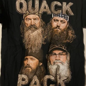 T-Shirt Ente Dynasty Medium Jase Phil Willie Si Robertson Quacksalberpackung schwarz - Bild 1 von 6