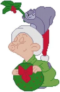 KREUZSTICH + BASTELMUSTER Schneewittchen Dopey Zwerg Weihnachten Mistelzweig Kuss Pal - Bild 1 von 14