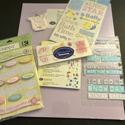 Pegatinas de papel lila Creative Memories bebé niña etc. Foto 1 de 4