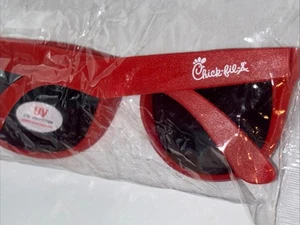 Chick-fil-A Red Sunglasses Adult Sized New In Sealed Bag - Picture 1 of 4