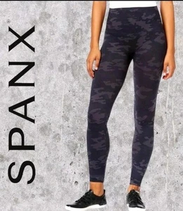 nwt SPANX Womens Look at Me Now Seamless Leggings FL3515 Black & Gray Camo L - Picture 1 of 7
