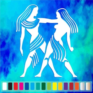 GEMINI Symbol cut vinyl decal #2 car truck window Astrology stickers - Picture 1 of 2