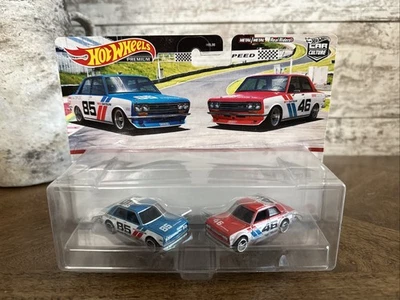 Hot Wheels Car Culture Premium 2-Pack '71 Datsun 510 Bluebird Bre Racing - image 1 of 3