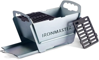 Parrilla portátil plegable Hibachi, resistente y duradera, pequeña parrilla de carbón para... Foto 1 de 4