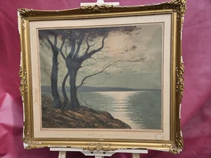 ARSÈNE CHABANIAN SIGNED LITHOGRAPH ORIGINAL HAND SIGNATURE ORNATE FRAME - Picture 1 of 24