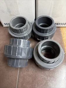 2 Stück IPEX 2 LESSO 2" F1970 SCH 80 PVC-I Kupplungsverschraubung mit O-Ring - Bild 1 von 6