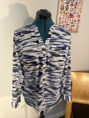 Colección 212 Talla Pequeña Estampado Azul Y Blanco Manga 3/4 Abotonada Foto 1 de 4