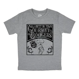 Youth Gourmet Boogers T Shirt Funny Nose Picking Joke Tee for Kids - Picture 1 of 7