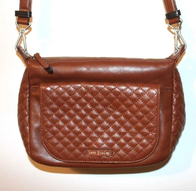 BOLSO DE HOMBRO VERA BRADLEY CARSON MARRÓN ACOLCHADO CUERO GENUINO Foto 1 de 4