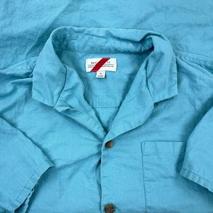 Best Made Co Shirt Men XL Blue Button Up Linen Blend Dress Camp Pocket Adult * - Picture 1 of 14