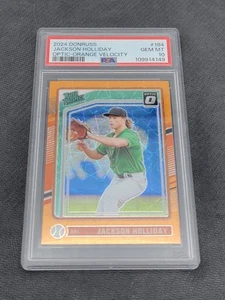 Donruss Optic Jackson Holliday Orange Velocity 2024 PSA 10 Rookie Orioles - Imagen 1 de 2