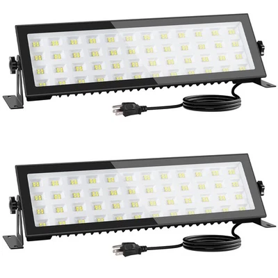 2 Pack LED Shop Lights, 100W 13000LM 6000K Super Bright LED Work Light, IP66 ... - Image 1 of 4
