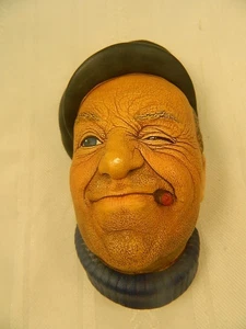 Vintage Bossons BOATMAN 1967 Chalkware 3D Kopf Wandbehang Büste Congleton England - Bild 1 von 11